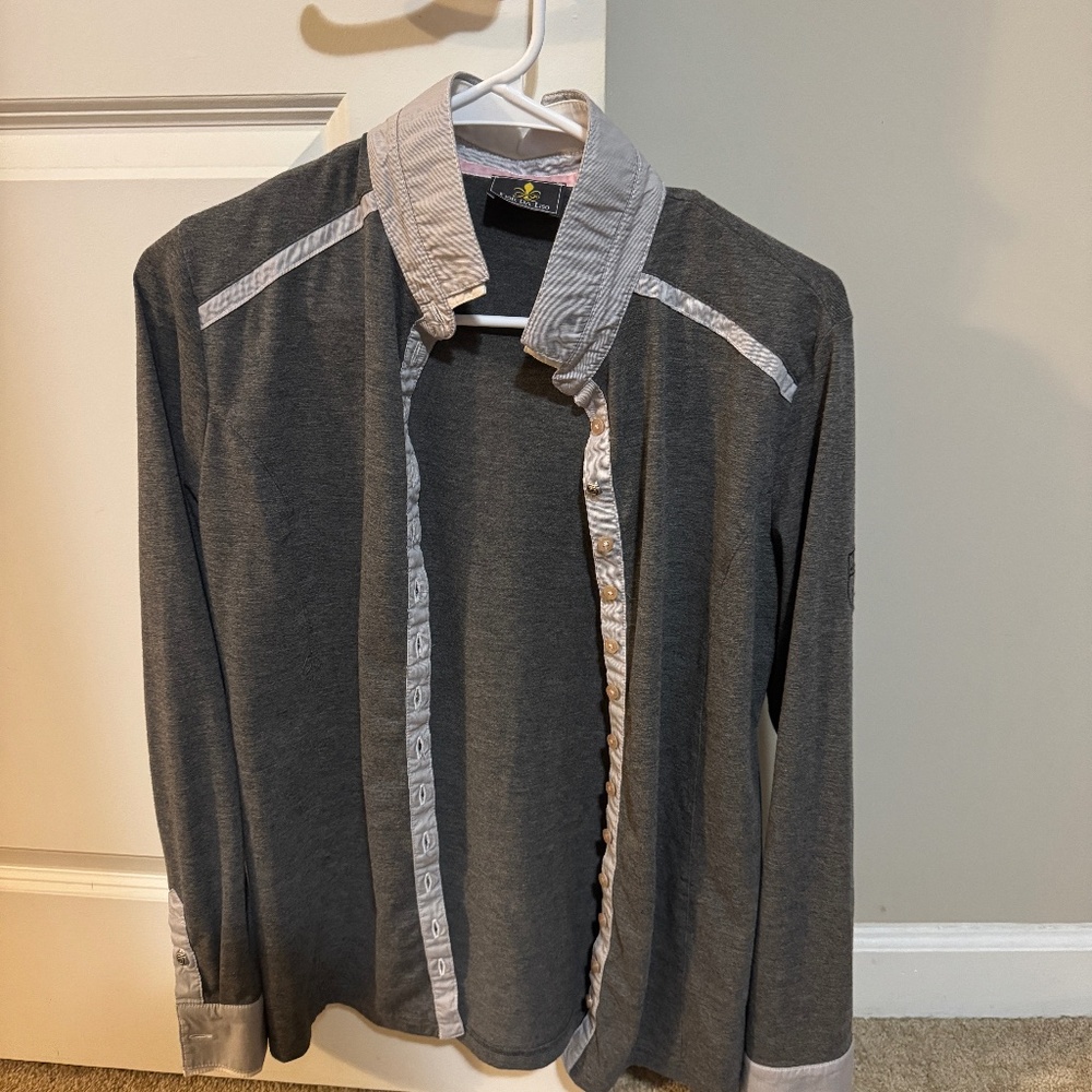 Fior da Lisa Button up cotton shirt with short collar size 10